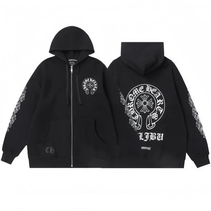 Chrome Hearts Zip Up Hoodie 8515